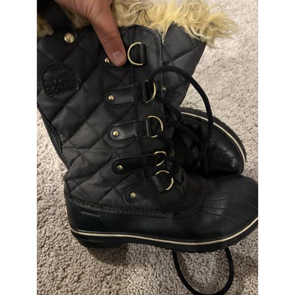 Sorel Tofino Canvas Waterproof Boots Faux Fur Womens Size 8
Black NL1779-010 - Picture 3 of 5